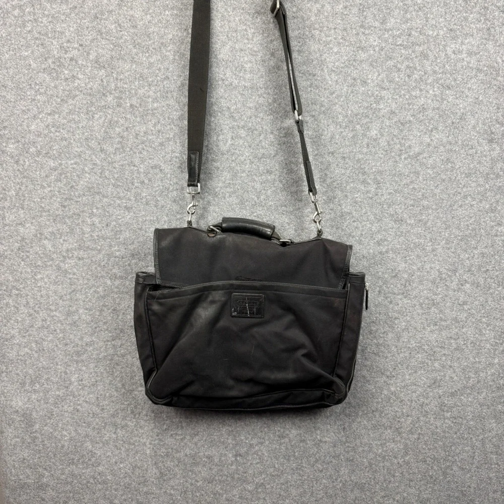 Coach Black Nylon Leather Messenger Bag Briefcase Laptop Bag 6410 Mens Womens